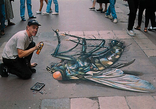 3d Fantasy optical artist eye visual illusions