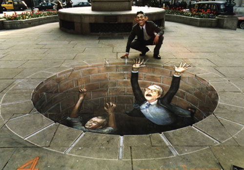 3d Fantasy optical artist eye visual illusions