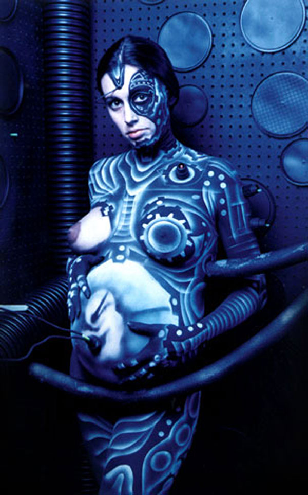 Fantasy body art work illusions picture 3d opticals visuals