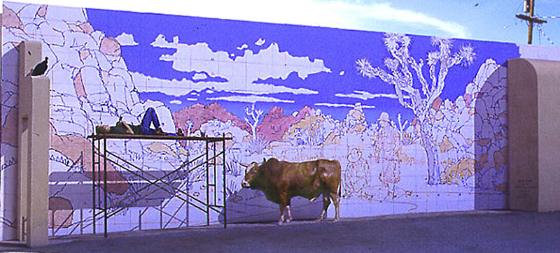 Fantasy art walls surreal trompe l'oeil artist focusing primarily on mural painting
