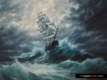 Tempestuous Voyage: Battling the Titans Generative Art