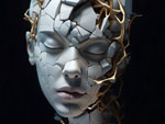 Fractured Elegance: Golden Threads Generative Art