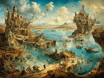 Dali Surreal Shoreline: Echoes of Eternity