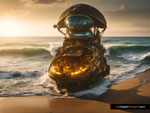 Arrival at Dusk Mixed Media picture Surreal Art desktop background