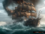 Ember of the High Seas Mixed Media picture Surreal Art desktop background