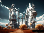Visual Arts  Models Cyber-Sculptural Towers 